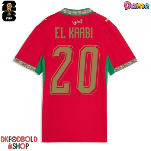 Marokko Ayoub El Kaabi #20 Hjemmebanetrøje Dame VM 2026 Kort ærmer